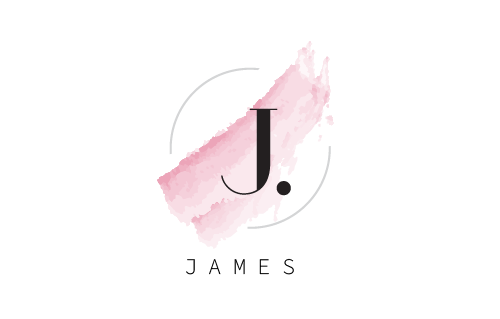 a letter j in the pink background showing James name